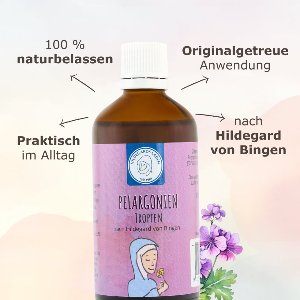 Pelargonien Tropfen 100ml | Hildegard von Bingen - Dianas Klosterlädchen