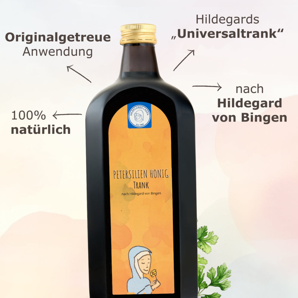 Petersilien Honig Trank 500ml | Hildegard von Bingen - Dianas Klosterlädchen