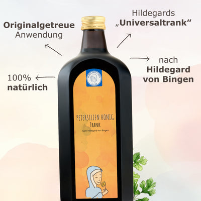 Petersilien Honig Trank 500ml | Hildegard von Bingen - Dianas Klosterlädchen