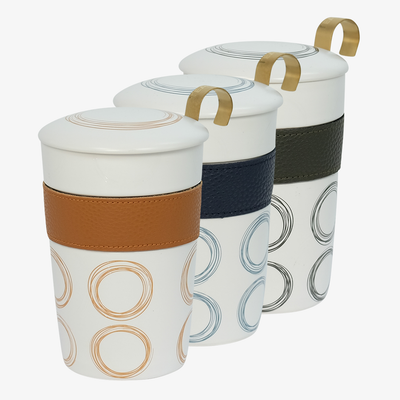 Porzellan Teebecher TEAEVE Circular - braun - Dianas Klosterlädchen