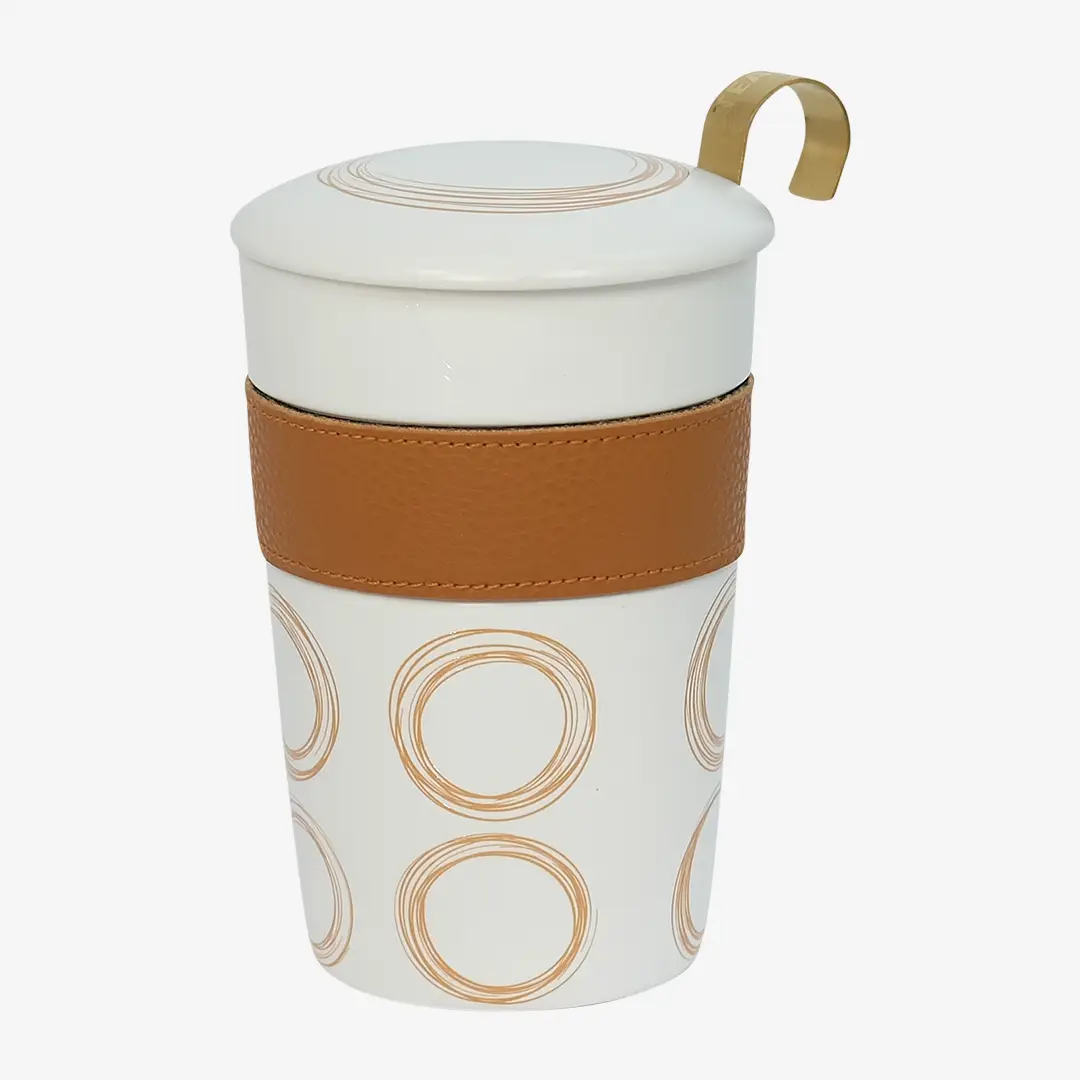 Porzellan Teebecher TEAEVE Circular - braun - Dianas Klosterlädchen