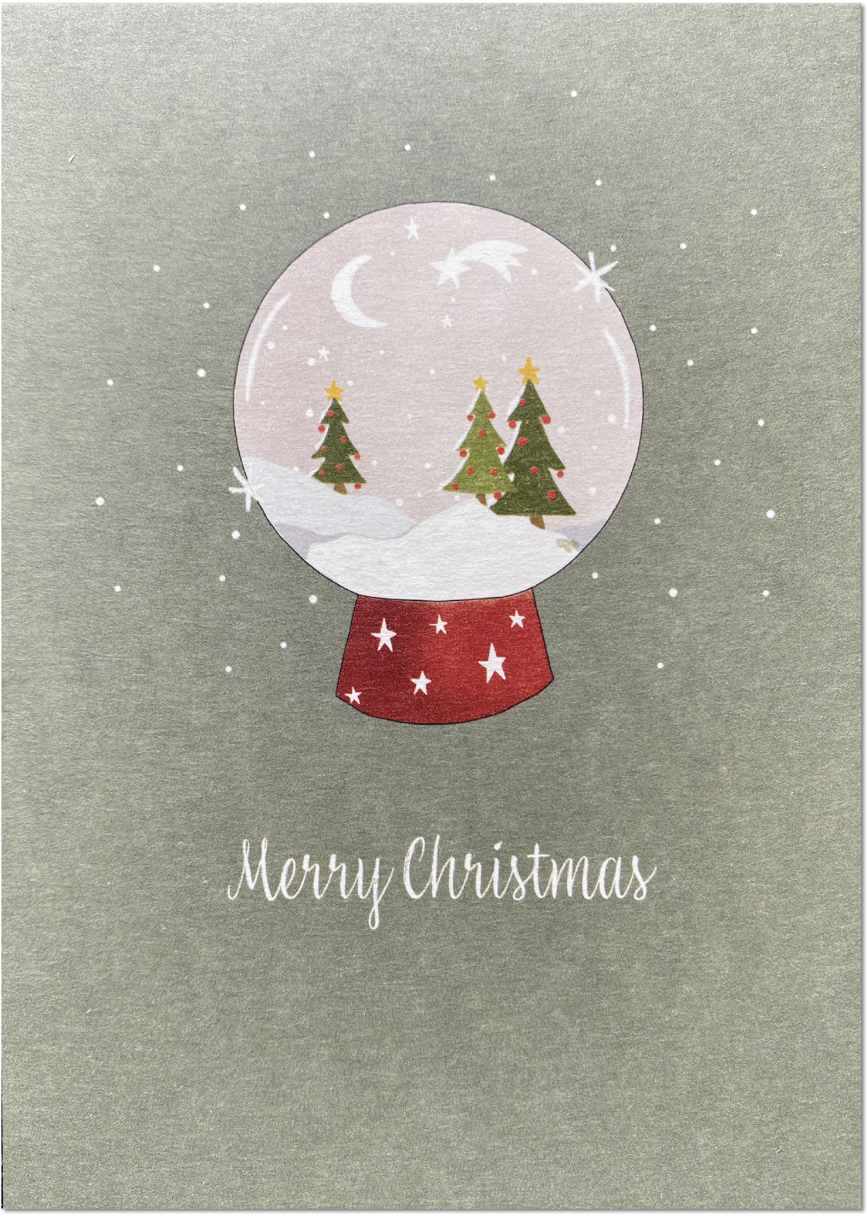 Schneekugel Weihnachtskarte - Keitcards - Dianas Klosterlädchen