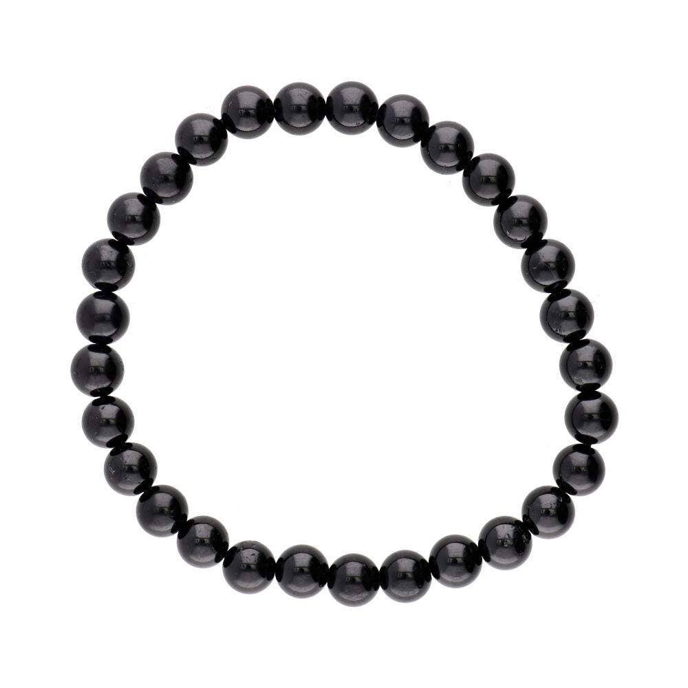 Schwarze Turmalin-Armband 6mm - Dianas Klosterlädchen