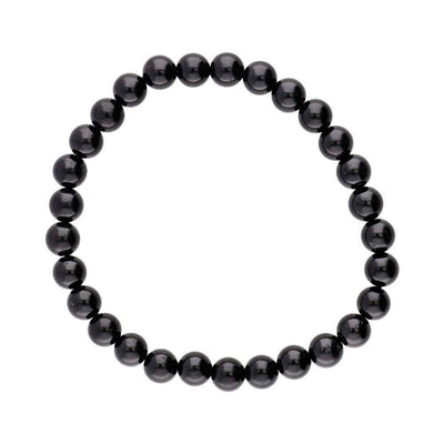 Schwarze Turmalin-Armband 6mm - Dianas Klosterlädchen