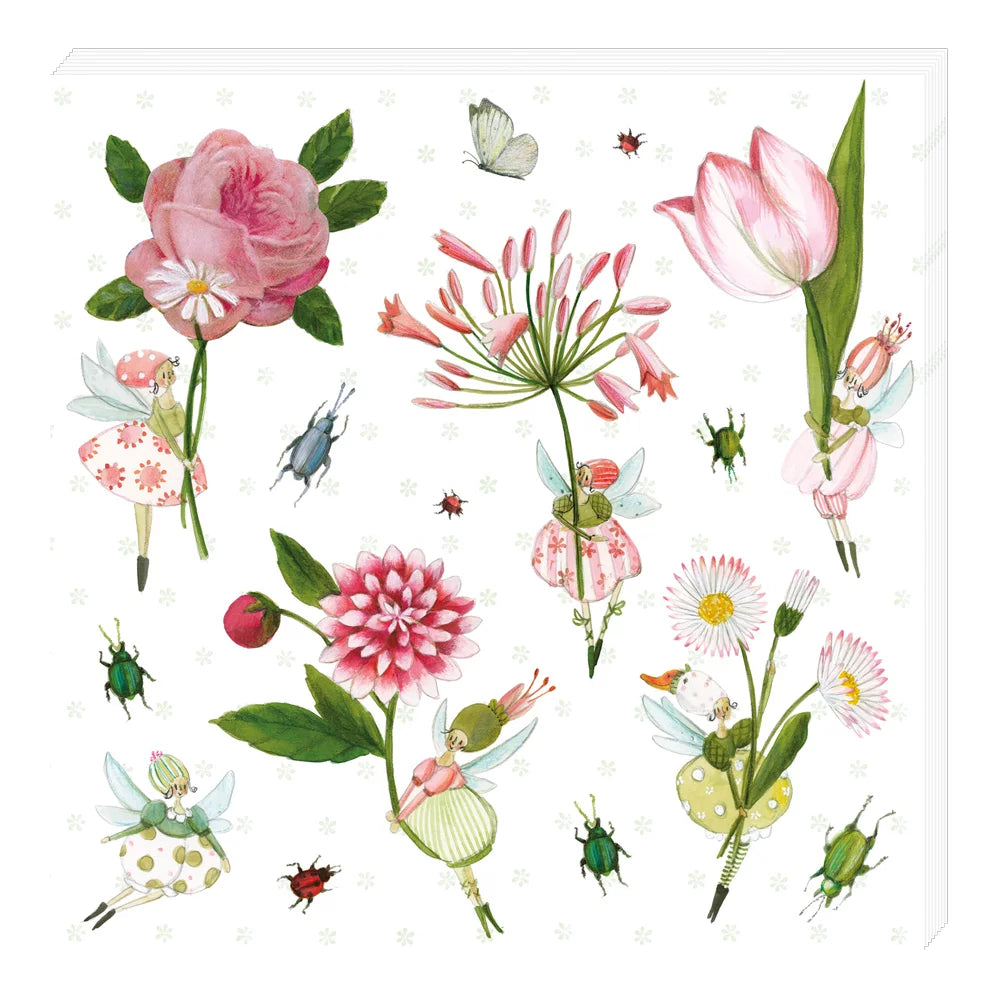 Serviette Blumenelfen - Dianas Klosterlädchen
