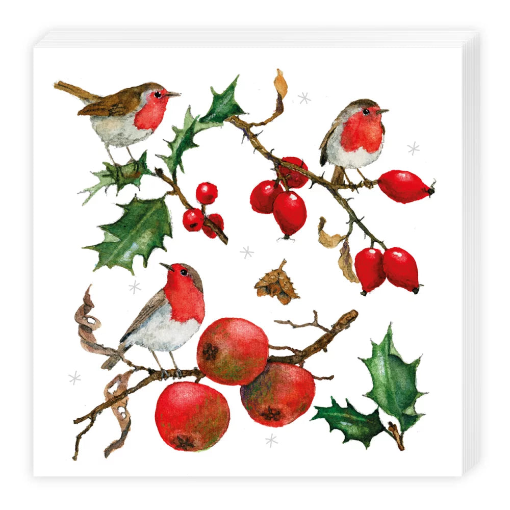 Serviette Frostige Beeren "Guten Appetit" - Dianas Klosterlädchen