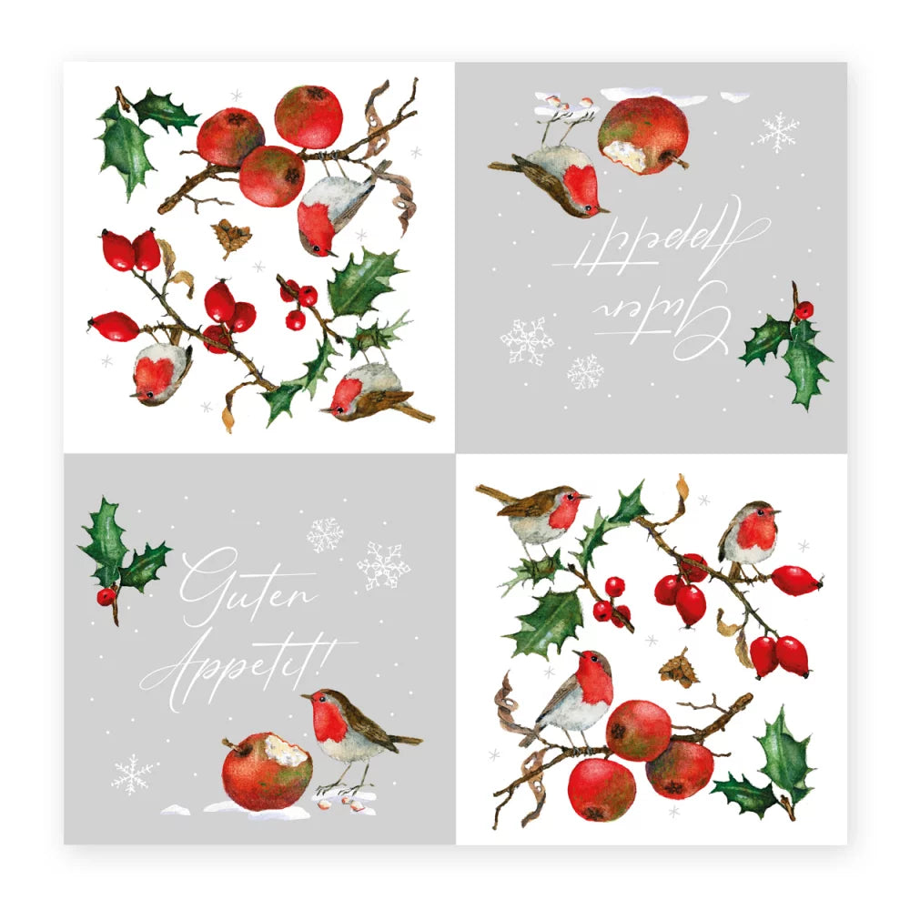 Serviette Frostige Beeren "Guten Appetit" - Dianas Klosterlädchen