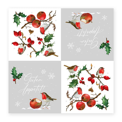Serviette Frostige Beeren "Guten Appetit" - Dianas Klosterlädchen