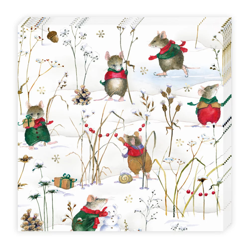 Serviette Lustige Winterfreunde - Dianas Klosterlädchen
