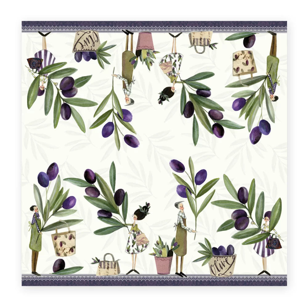 Serviette Oliven - Dianas Klosterlädchen