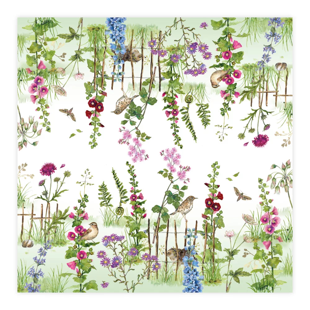 Serviette Stockrosen - Dianas Klosterlädchen