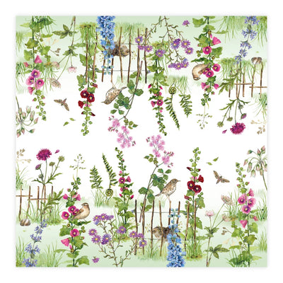 Serviette Stockrosen - Dianas Klosterlädchen