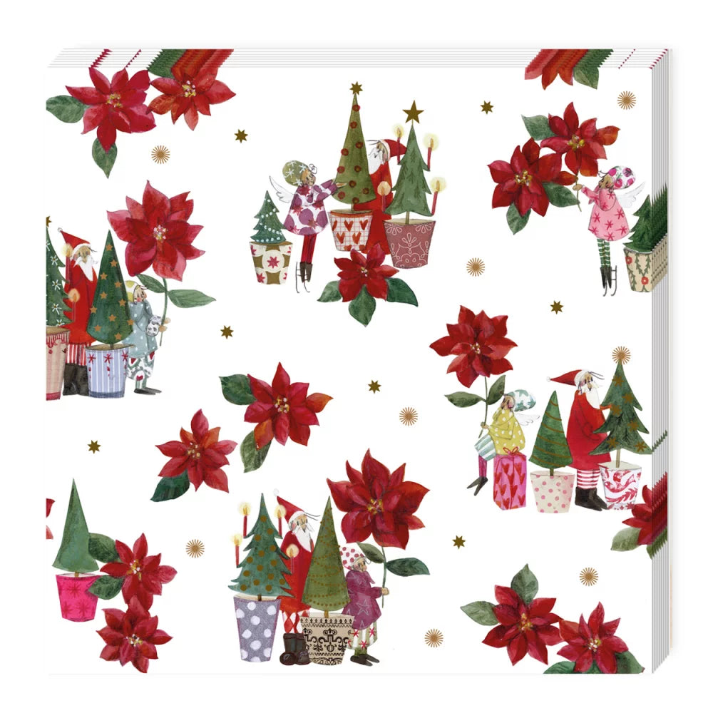 Serviette Weihnachtssterne - Dianas Klosterlädchen