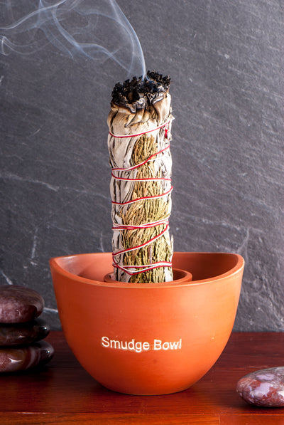 Smudge Bowl, terracotta aus Ton, Ø ca. 13 cm - Dianas Klosterlädchen