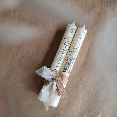 Stabkerzen Duo | ein kleiner Wichtelgruss | Mitbringsel - Dianas Klosterlädchen