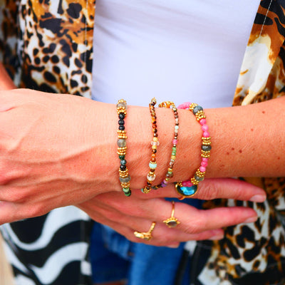 TARANGA-Armband in Türkis, Rhodonit oder Rubin-Zoisit - Dianas Klosterlädchen