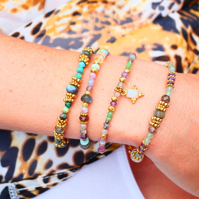 TARANGA-Armband in Türkis, Rhodonit oder Rubin-Zoisit - Dianas Klosterlädchen
