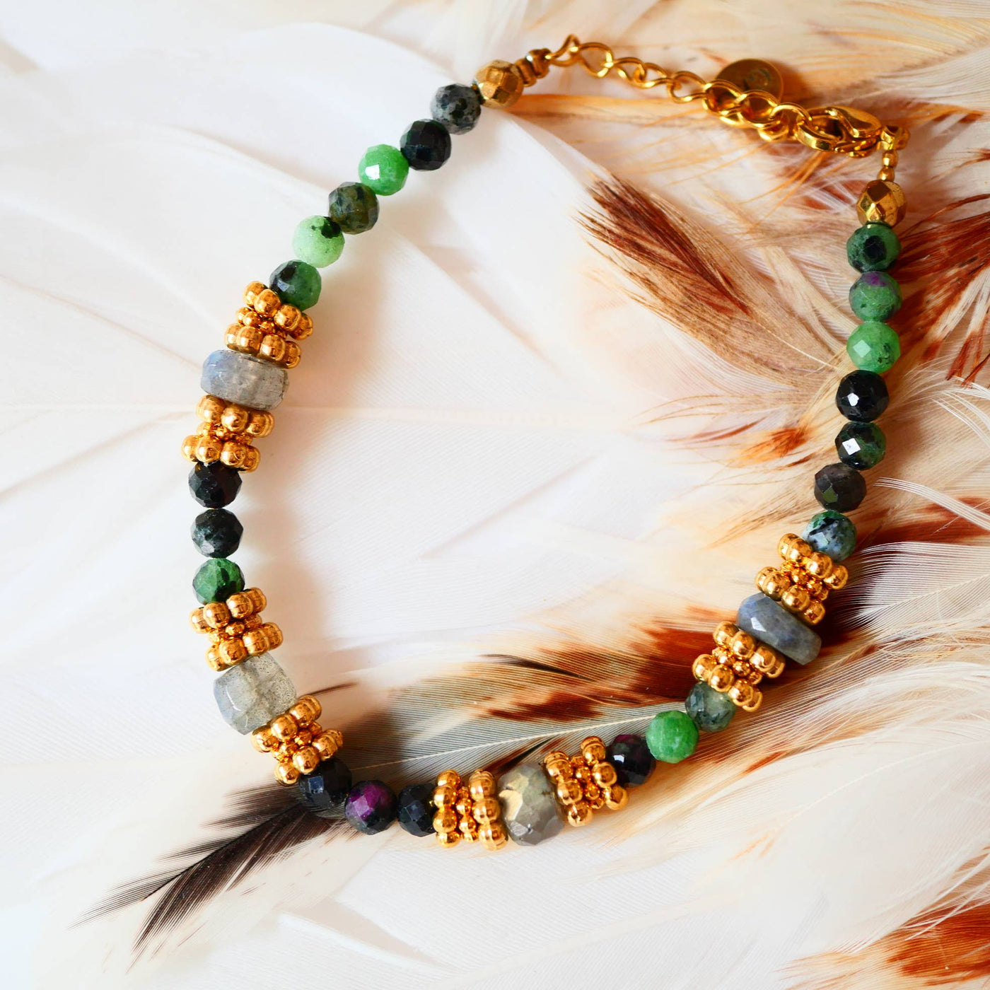TARANGA-Armband in Türkis, Rhodonit oder Rubin-Zoisit - Dianas Klosterlädchen