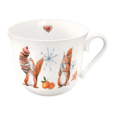 Tasse Weihnachten mit Eichhörnchen - Dianas Klosterlädchen