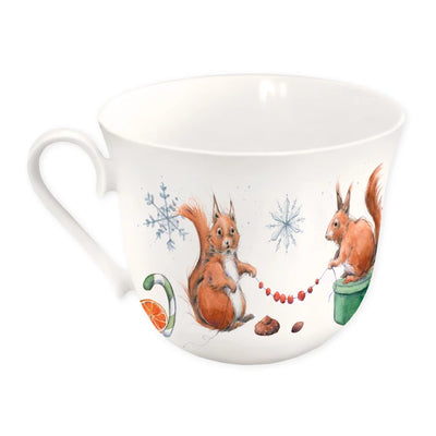 Tasse Weihnachten mit Eichhörnchen - Dianas Klosterlädchen