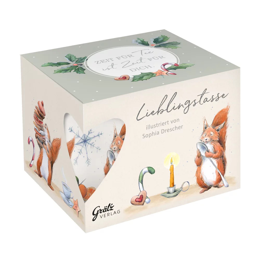 Tasse Weihnachten mit Eichhörnchen - Dianas Klosterlädchen
