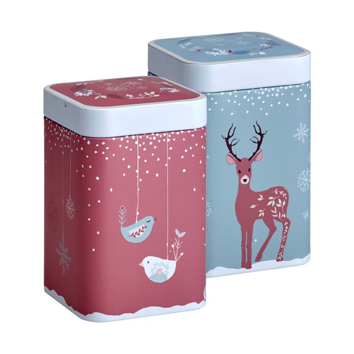 Teedose | Metalldose Winter Friends  blau 100g - Dianas Klosterlädchen
