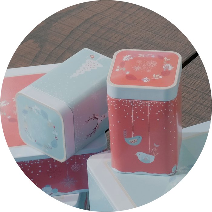 Teedose | Metalldose Winter Friends  blau 100g - Dianas Klosterlädchen