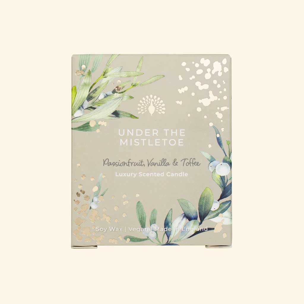 UNDER THE MISTLETOE Mistelzweig Luxus Duftkerze 170ml - Dianas Klosterlädchen