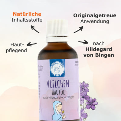 Veilchen Hautöl 50ml | Hildegard von Bingen - Dianas Klosterlädchen