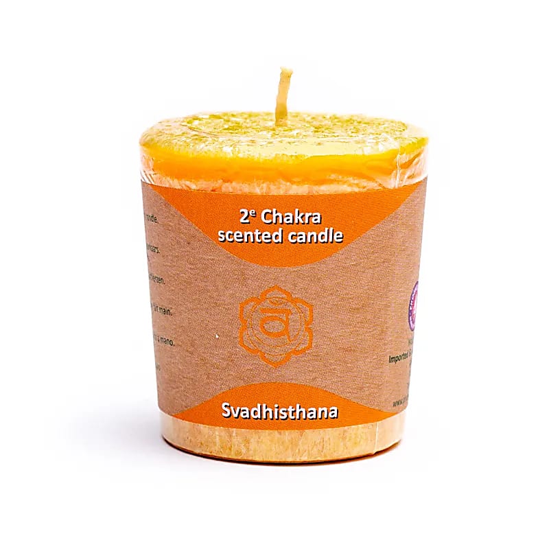 Votiv-Duftkerze 2. Chakra orange - Dianas Klosterlädchen