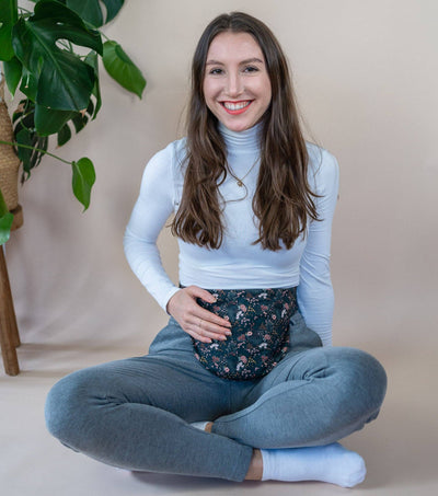 Wärmekissen für Periode - Bellywrap Boho Schwarz - Dianas Klosterlädchen