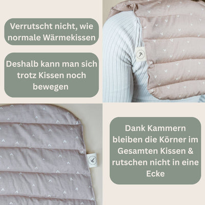Wärmekissen mit Dinkel gefüllt für Nacken Dinkelkissen rosa/blau - Dianas Klosterlädchen