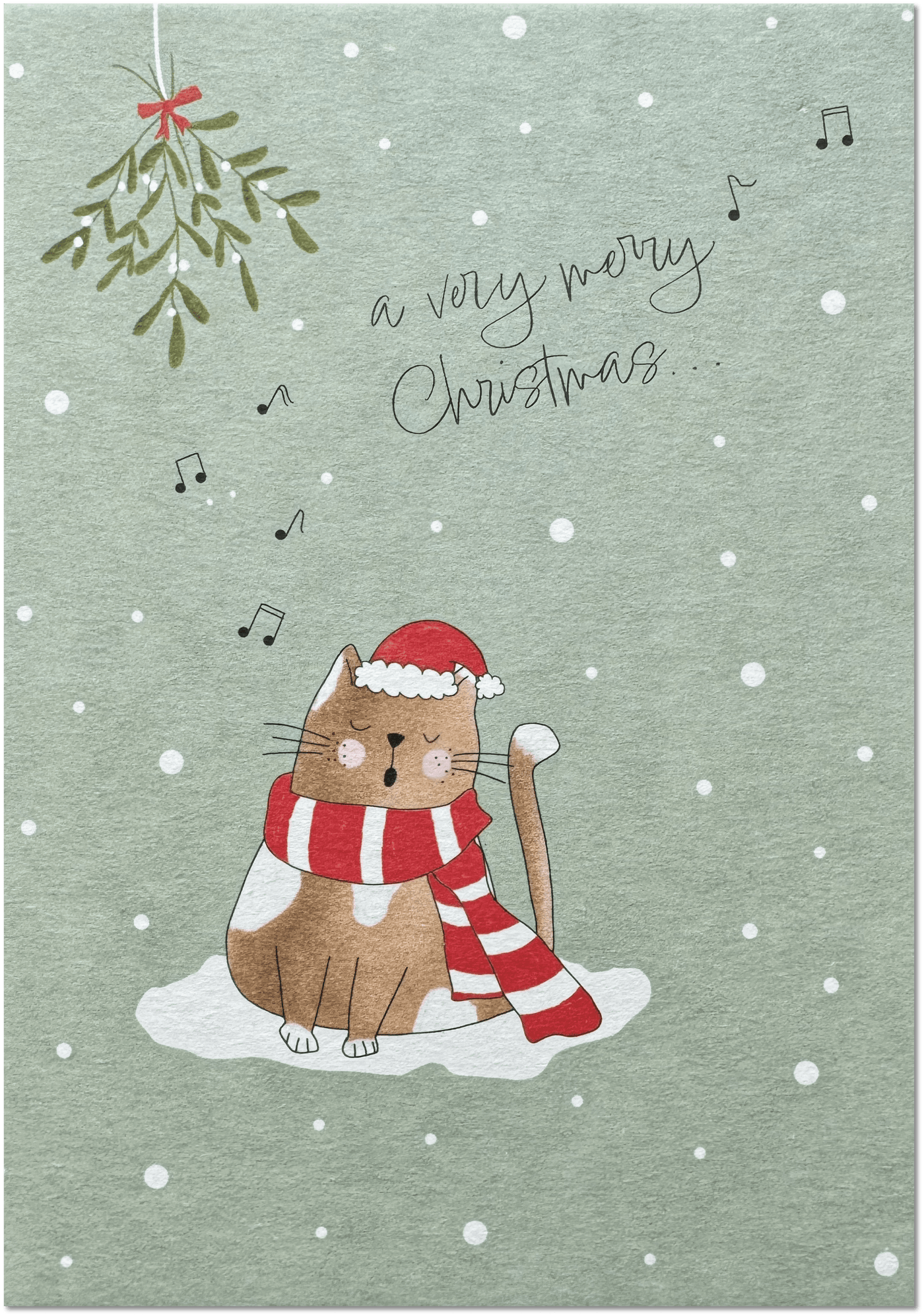 Weihnachtskatze Grußkarte - Keitcards - Dianas Klosterlädchen