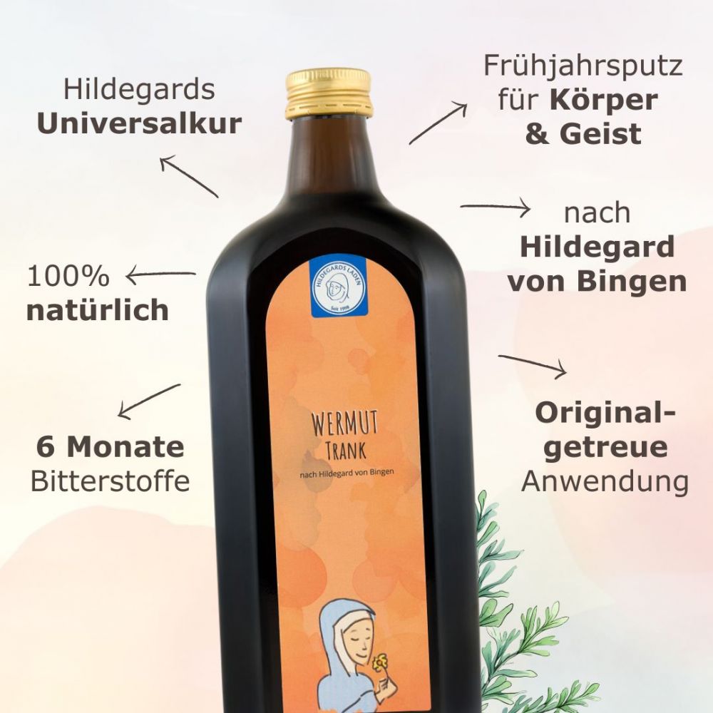 Wermut Trank 500ml | Hildegard von Bingen - Dianas Klosterlädchen