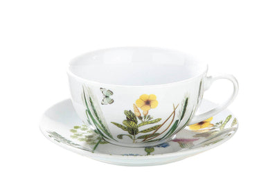 "Wild Flowers" Kaffeetasse mit Tellerchen - Dianas Klosterlädchen