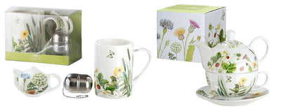 "Wild Flowers" Tassenset 3-teilig mit Tee-Ei - Dianas Klosterlädchen