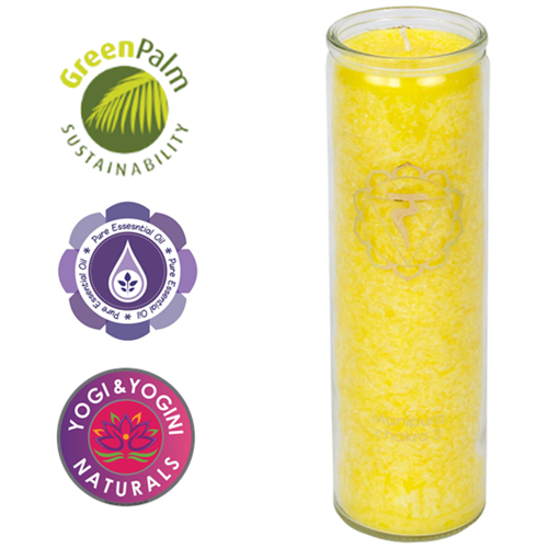 3. Chakra - Duftkerze Stearin - Dianas Klosterlädchen