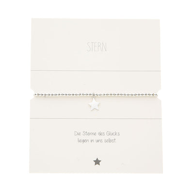 Kugelarmband versilbert Stern @klosterlaedchen