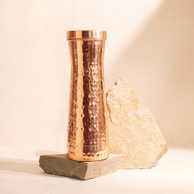 Luxuskaraffe aus Kupfer | gehämmert 1200 ml