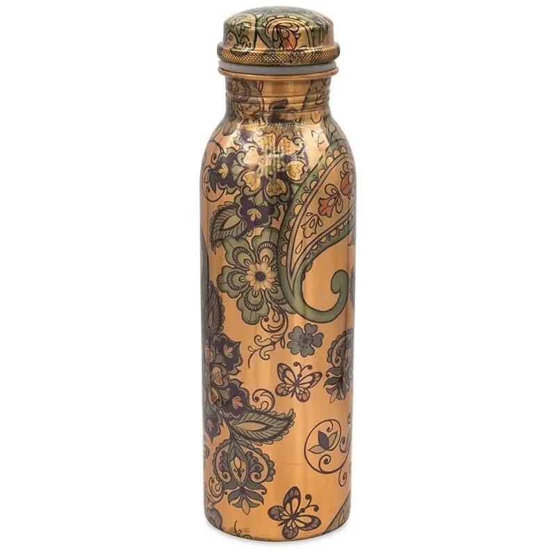 Kupferflasche Paisley bedruckt 750 ml - Dianas Klosterlädchen