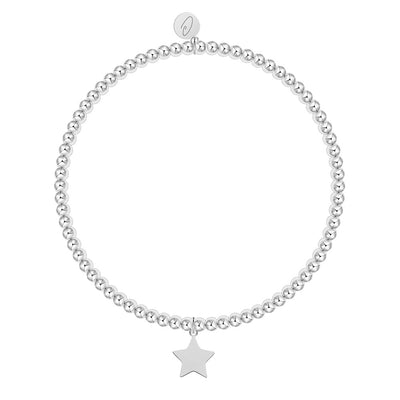 Kugelarmband versilbert Stern @klosterlaedchen