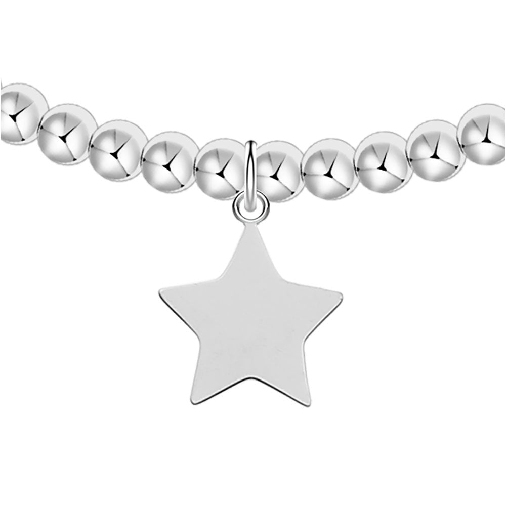Kugelarmband versilbert Stern @klosterlaedchen