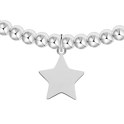 Kugelarmband versilbert Stern @klosterlaedchen