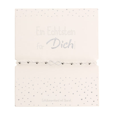 Echtsteinarmband Liegende Acht mit Quarzit @klosterlaedchen