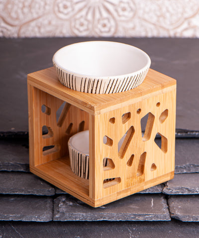 Aromalampe Bambus/Keramik - Dianas Klosterlädchen