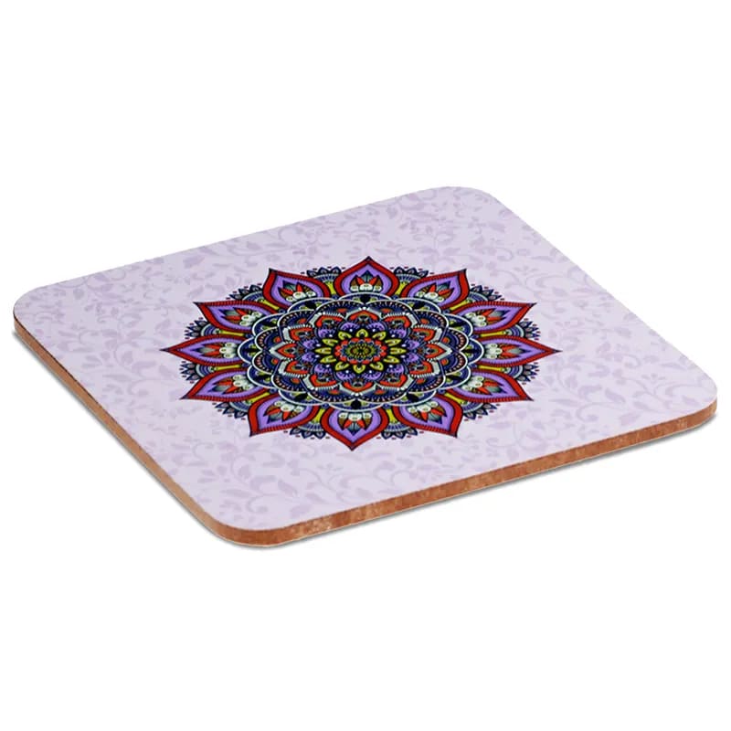 Bierdeckel, Glasuntersetzer Mandala violett_2