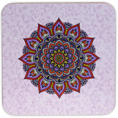 Bierdeckel, Glasuntersetzer Mandala violett_3
