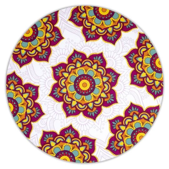 Bierdeckel, Untersetzer rund Mandalas rot