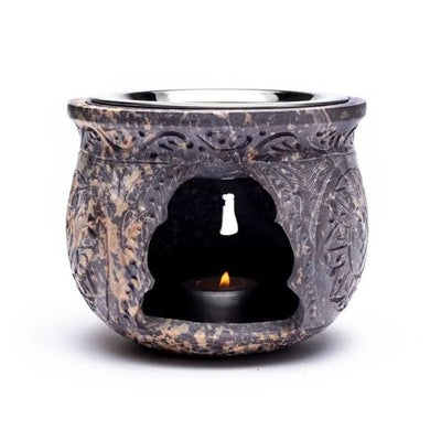 Räuchergefäß & Duftlampe Speckstein groß - Dianas Klosterlädchen