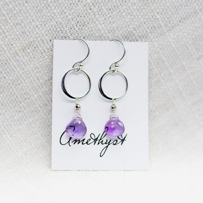 Amethyst-Ring hell | Ohrringe silber - Dianas Klosterlädchen